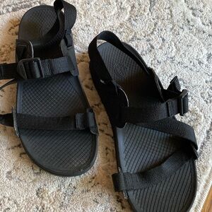 CHACO black sandals with adjustable strap, size 8